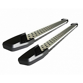 Black Horse Offroad Running Board Aluminum Stationary Silver - VOW1069