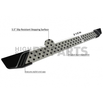 Black Horse Offroad Running Board Aluminum Stationary Silver - VOW1069-2