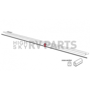 BAK Industries Tonneau Cover Rail Black Aluminum Sold In Pairs - RAIL-26100BT