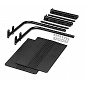 Warrior Products Mud Flap - Rubber Black Powder Coated Set Of 2 - 4000