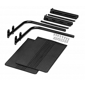 Warrior Products Mud Flap - Rubber Black Powder Coated Set Of 2 - 4000