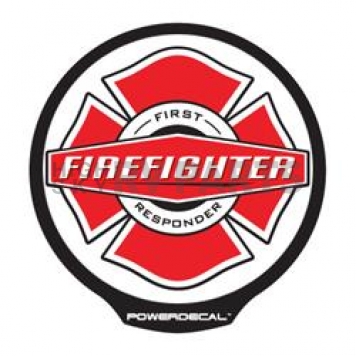 POWERDECAL Decal - Firefighter Black Plastic 4-1/2 Inch - FFPWR001