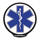 POWERDECAL Decal - Star Of Life Black Plastic 4-1/2 Inch - FFPWR003