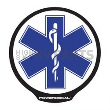 POWERDECAL Decal - Star Of Life Black Plastic 4-1/2 Inch - FFPWR003