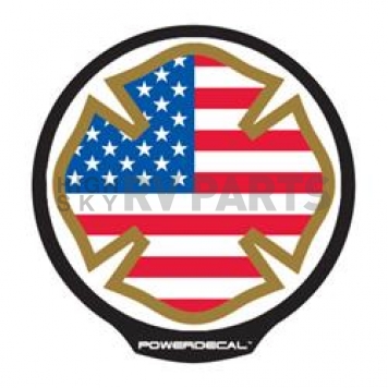 POWERDECAL Decal - Maltese Flag Black Plastic 4-1/2 Inch - FFPWR004