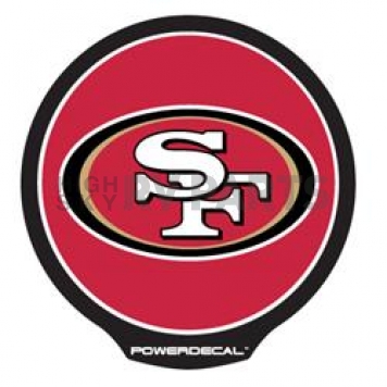 POWERDECAL Decal - San Francisco 49ers Logo Black Plastic 4-1/2 Inch - PWR1901