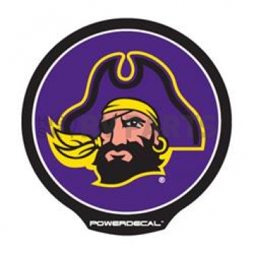 POWERDECAL Decal - East Carolina University Pirates Logo Black Plastic 4-1/2 Inch - PWR130601