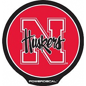 POWERDECAL Decal - University Of Nebraska Cornhuskers Logo Black Plastic 4-1/2 Inch - PWR410101