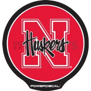POWERDECAL Decal - University Of Nebraska Cornhuskers Logo Black Plastic 4-1/2 Inch - PWR410101