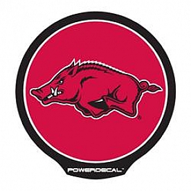 POWERDECAL Decal - University Of Arkansas Razorbacks Logo Black Plastic 4-1/2 Inch - PWR360101