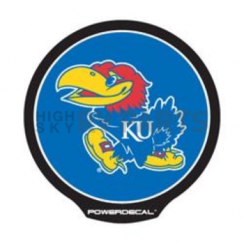 POWERDECAL Decal - Kansas University Logo Black Plastic 4-1/2 Inch - PWR310101