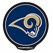POWERDECAL Decal - St Louis Rams Logo Black Plastic 4-1/2 Inch - PWR3001