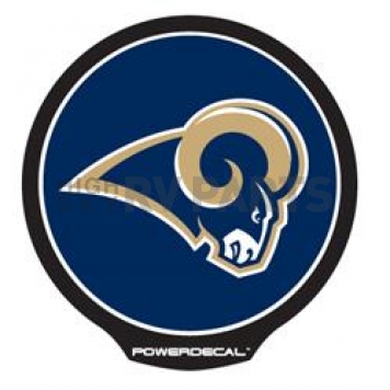 POWERDECAL Decal - St Louis Rams Logo Black Plastic 4-1/2 Inch - PWR3001