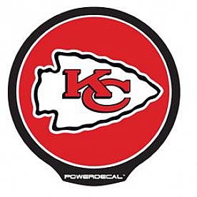 POWERDECAL Decal - Kansas City Chiefs Logo Black Plastic 4-1/2 Inch - PWR2701