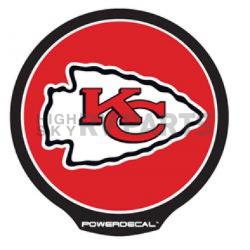 POWERDECAL Decal - Kansas City Chiefs Logo Black Plastic 4-1/2 Inch - PWR2701