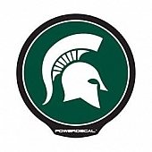 POWERDECAL Decal - Michigan State University Spartans Logo Black Plastic 4-1/2 Inch - PWR220101