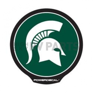 POWERDECAL Decal - Michigan State University Spartans Logo Black Plastic 4-1/2 Inch - PWR220101