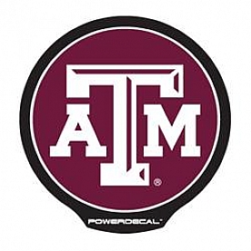 POWERDECAL Decal - Texas A&M University Logo Black Plastic 4-1/2 Inch - PWR260201