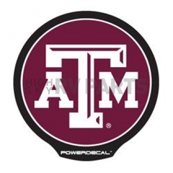 POWERDECAL Decal - Texas A&M University Logo Black Plastic 4-1/2 Inch - PWR260201
