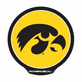 POWERDECAL Decal - University Of Iowa Hawkeyes Logo Black Plastic 4-1/2 Inch - PWR250101