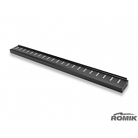 Romik USA Running Board Black Anodized Aluminum Stationary - 87382119