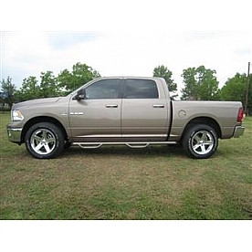 N-Fab Nerf Bar - Truck Wheel to Wheel Black Matte Textured Powder Coated Steel Round - D0989CCTX