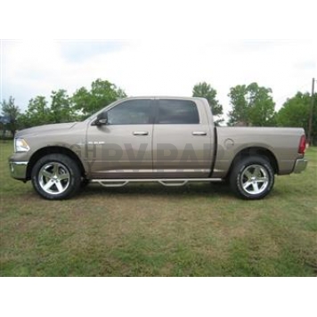 N-Fab Nerf Bar - Truck Wheel to Wheel Black Matte Textured Powder Coated Steel Round - D0989CCTX