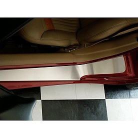 American Car Craft Door Sill Protector - Stainless Steel Silver Brushed Set Of 2 - 031018