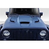 Extreme Dimensions Hood - Fiberglass Reinforced Plastic Black - Hellcat - 113214
