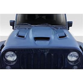 Extreme Dimensions Hood - Fiberglass Reinforced Plastic Black - Hellcat - 113214