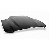Harwood Fiberglass Hood - Cowl Induction Gelcoat Fiberglass Black - 26803