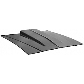 Harwood Fiberglass Hood - Cowl Induction Gloss Fiberglass Black - 29101