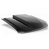 Harwood Fiberglass Hood - Cowl Induction Gelcoat Fiberglass Black - B51101