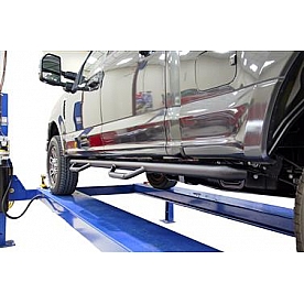 N-Fab Nerf Bar - Truck Wheel to Wheel Black Matte Textured Powder Coated Steel Round - F17100CCTX