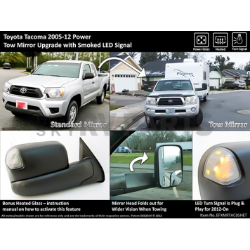 ProEFX Exterior Towing Mirror Electric Rectangular Set Of 2 - MRTAC05HET-2