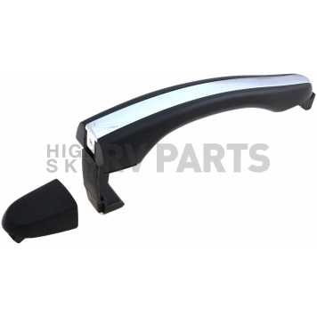 Help! By Dorman Exterior Door Handle - Plastic Black With Silver Insert Single - 92214-2