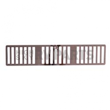 Rugged Ridge Cowl Vent Cover - Slotted Silver Stainless Steel - 1111703