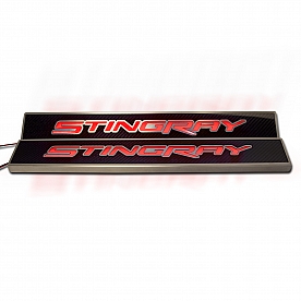 American Car Craft Door Sill Protector - Stainless Steel  Brushed Set Of 2 - 051004RDL