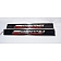 American Car Craft Door Sill Protector - Stainless Steel Black, Red And White Satin 2 Piece - 051025