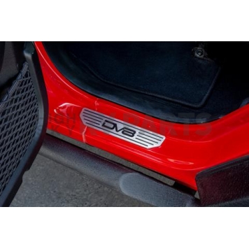 DV8 Offroad Door Sill Protector - Aluminum Silver/ Black  2 Piece - 180014SIL4-1