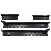 Fishbone Offroad Door Sill Protector Fishbone Logo  Black Set Of 4 - FB15111