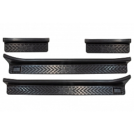 Fishbone Offroad Door Sill Protector Fishbone Logo  Black Set Of 4 - FB15111