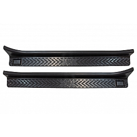 Fishbone Offroad Door Sill Protector Fishbone Logo  Black Set Of 2 - FB15139