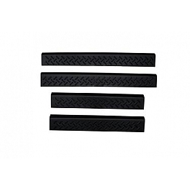 Auto Ventshade Door Sill Protector - Acrylic Black Matte Set Of 4 - 91155