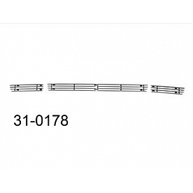 Paramount Automotive Bumper Grille Insert Horizontal Overlay Polished Silver Aluminum - 310178