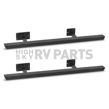 Warrior Products Running Board Powder Coated Black Steel Stationary - 7501