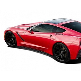 Extreme Dimensions Side Skirt - Primered Fiberglass Reinforced Plastic Black Set of 2 - 112366