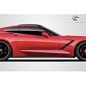 Extreme Dimensions Side Skirt - Gloss Carbon Fiber Set of 2 - 112435