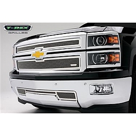 T-Rex Truck Products Grille Insert - Mesh Rectangular Polished Stainless Steel - 54120