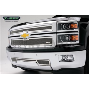 T-Rex Truck Products Grille Insert - Mesh Rectangular Polished Stainless Steel - 54120
